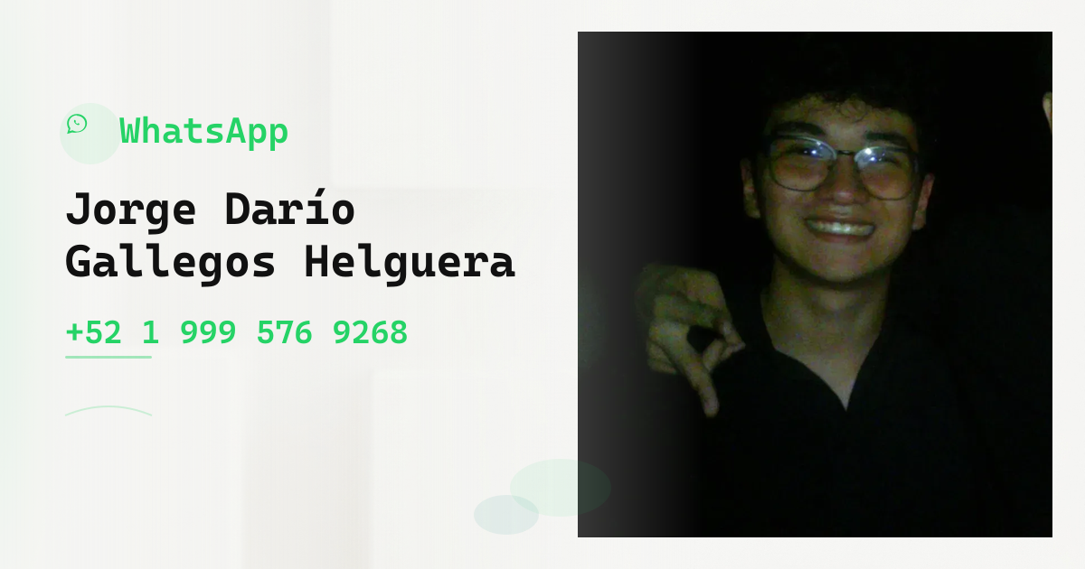 Jorge Darío Gallegos Helguera en WhatsApp | DarioMSI